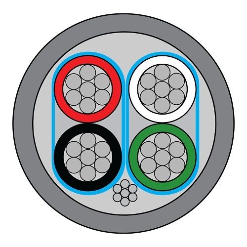 CQR CABTP2X2/GY/LSF100 Belden Equivalent LSZH Data Cable, Type 8723, 2 Individually Screened Pairs, CPR Euroclass Eca, 100m Reel, Grey