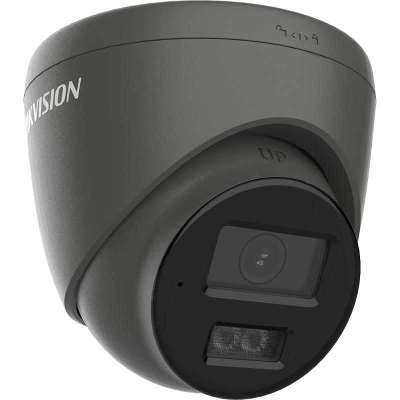 Hikvision DS-2CE72KF3T-LSYE(2.8mm)(Grey) Turbo HD 3K Smart Hybrid Light ColorVu Turret Camera, 2.8mm Fixed Focal Lens, Grey