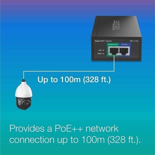 TRENDnet TPE-117GI Gigabit Ultra PoE Injector, (Replaces TPE-117GI)