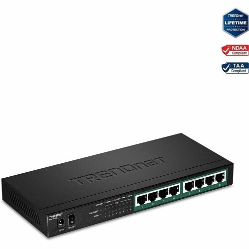 TRENDnet TPE-TG83 8-Port Gigabit PoE+ Switch, 65W, (Replaces TPE-TG83)