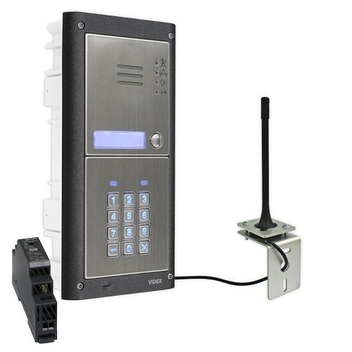 Videx GSM4KCR-1S/4G 4000 Series 1-Button 4G GSM Audio Kit and Keypad, Surface Mount