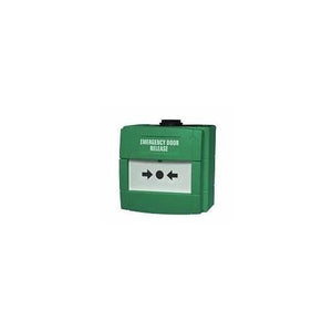 KAC W3A-G000SG-STCK-12 Manual Call Point, Outdoor, Normally Open/Normally Close, Contact Model Surface, Plain Marking, Green