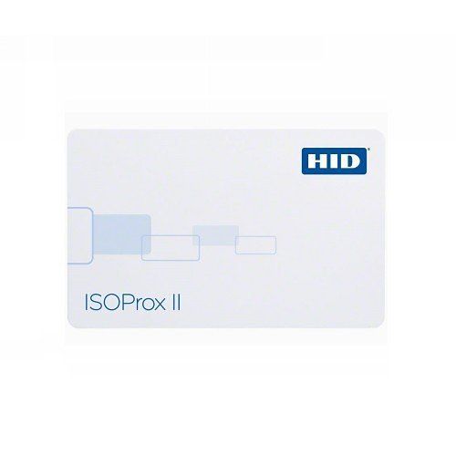 HID 1386LGGMV ISOProx II 1386 Printable Proximity Card, Programmed, Glossy Front and Back, Matching Numbers, Vertical Slot, White
