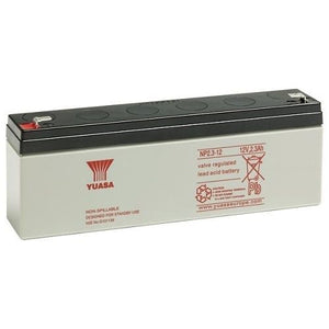 Yuasa NP2.3-12/187/FR/Box General Purpose VRLA Battery, 12V 2.3 Ah