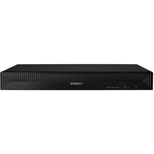 Hanwha QRN-1630S Q Series, 8MP 16-Channel 128Mbps 2 SATA NVR with 16 PoE Ports, Black