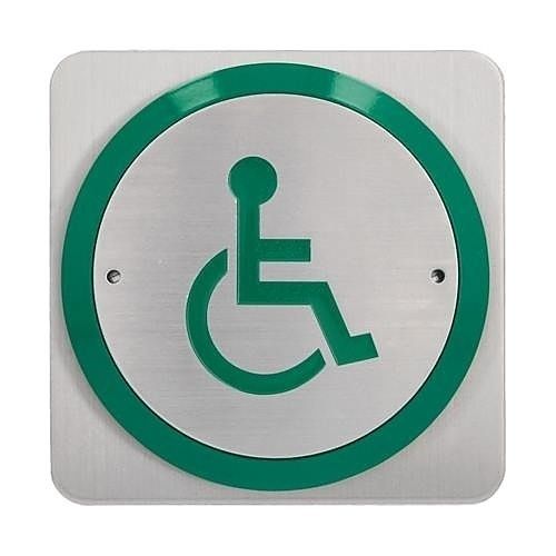 CDVI RTE85DL All-active wheelchair logo Exit Button, Surface Mount
