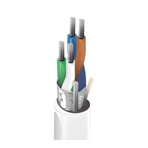 Belden 6541FD 0091000 22/2 RS485 OSDP Reader Cable, Stranded TC, Overall Shield, CMP, FEP, 305m, White
