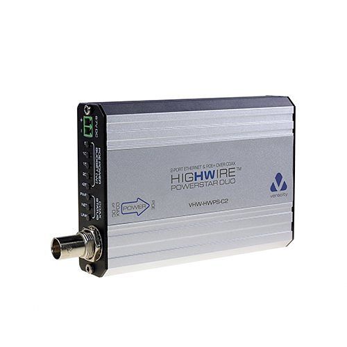 Veracity VHW-HWPS-C2 Powerstar Duo Ethernet over Coax Camera Unit with 2-Port PoE Switch (VHW-HWPS-C2)