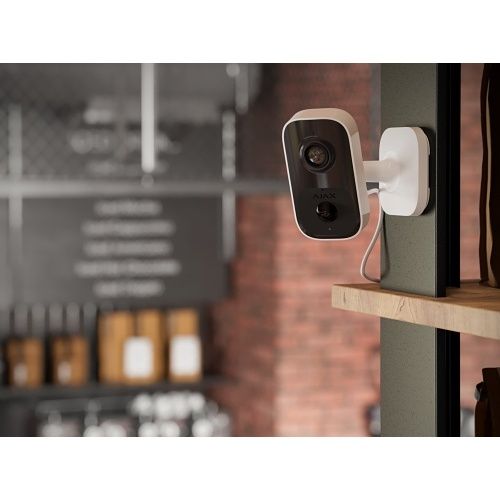 Ajax 138541.303.WH1 IndoorCam Indoor Wi-Fi Security Camera with PIR Motion Detector and Built-in AI, White