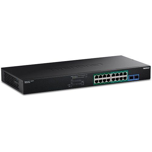 TRENDnet TPE-BG182G 18-Port Gigabit 4PPoE Switch, 8-Gigabit 4PPoE Ports Up to 95W and 8-Gigabit PoE+ Ports Up to 30W