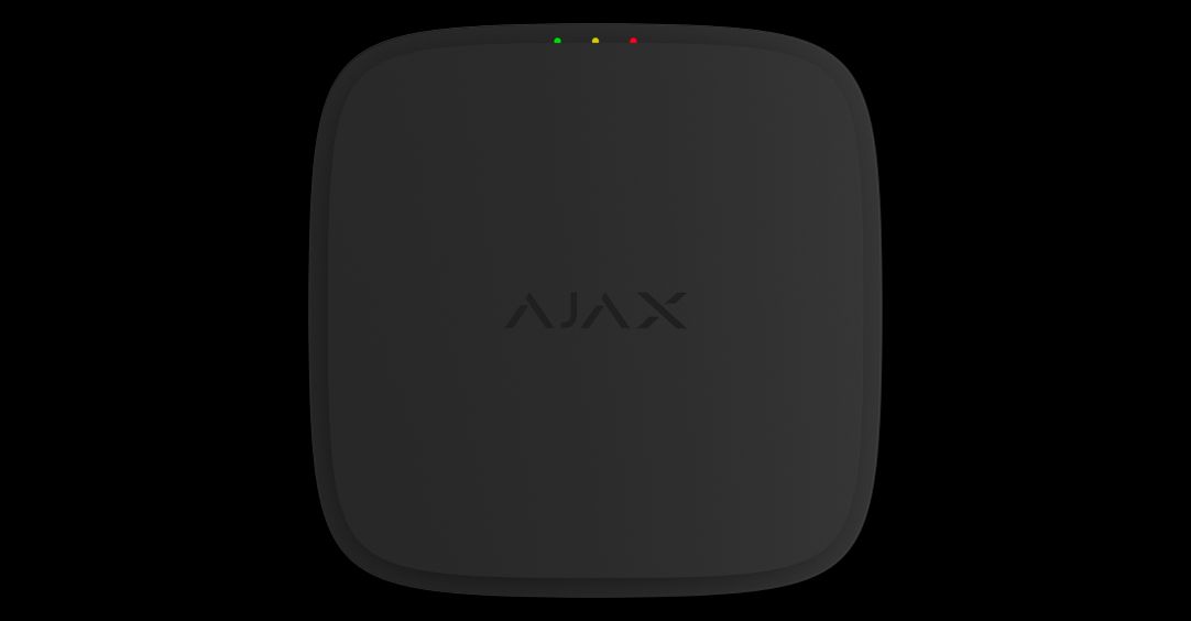 Ajax 155888.379.BL1 EN54 FireProtect Heat/Smoke Detector with Sounder, Wireless Addressable, Black