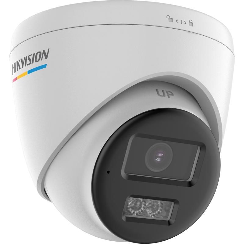 Hikvision DS-2CE72KF0T-LTS(2.8mm)(HIK Europe) ColorVu Series 3K Two-Way Audio Turret Camera, 2.8mm Fixed Lens, White