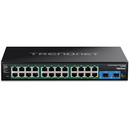 TRENDnet TI-RP262 26-Port Hardened Industrial Gigabit PoE+ Rackmount Switch