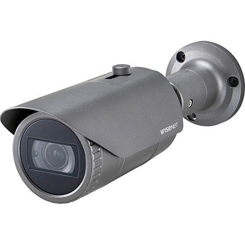 Hanwha QNO-7082R Q Series, 4MP WDR IP Bullet Camera, 3.2-10mm Motorized Varifocal Lens, IR 30M IP66, Grey