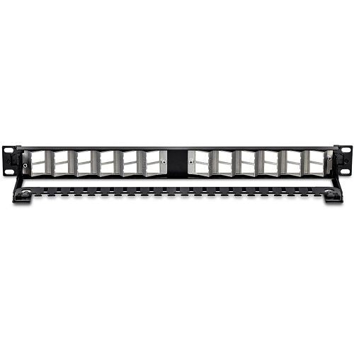 TRENDnet TC-KP24SA 24-Port Blank Angled Keystone Shielded 1U Patch Panel