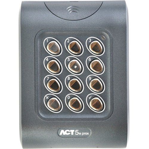 Acre ACT5-EM Act 5 Series Proximity Reader with Keypad, IP55 Surface and Flush Mount, Supports ACTpro-ISO-B and ACTprox-Fob-B, Black