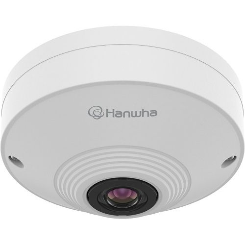 Hanwha QNF-8010 Q Series, 6MP WDR IP Fisheye Camera, 1.14mm Fixed Lens, IP42, White