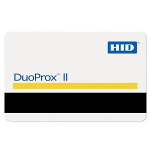 HID 1336LGGMN DuoProx II 1336 Printable Prox Card with Magnetic Stripe, Programmed, Glossy Front and Back, Matching Numbers, No Slot, White