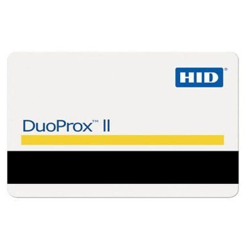 HID 1336LGGMN DuoProx II 1336 Printable Prox Card with Magnetic Stripe, Programmed, Glossy Front and Back, Matching Numbers, No Slot, White