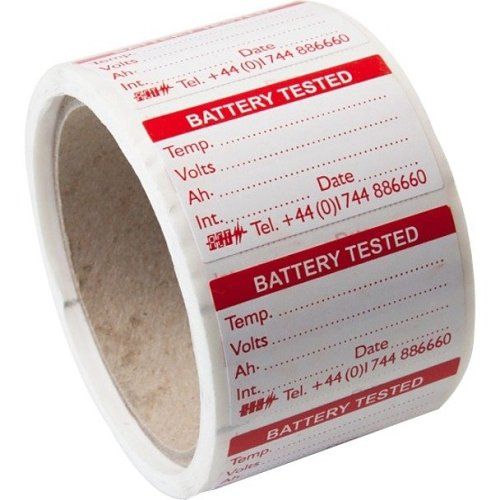ACT Meters BTL Battery Tested Labels, 250-Label Roll