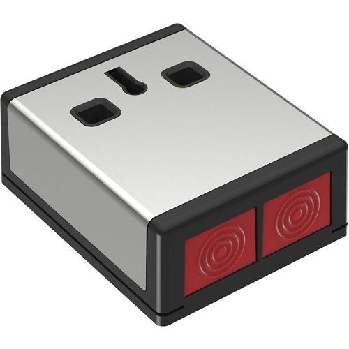 CQR DP3 Double Push Panic Button with Resettable Key, Grade 3, Stainless Steel, Black