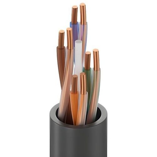 Belden 7931A 0101000 Industrial Ethernet CAT6 4 Bonded-Pair 23AWG Cable, (Solid) Bare Copper, FEP Insulation, FEP Outer Jacket, CMP, Limited Combustible, Black