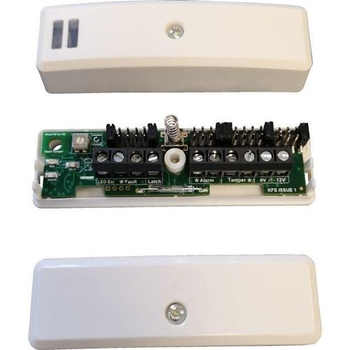 Knight Fire SEISMO-ADVANCE-C Shock / Tilt Sensor plus Magnetic Contact, Grade 3, ABS Housing, White