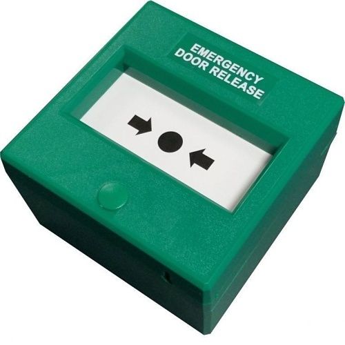 Knight Fire MX54SG Single Pole Call Point / EDR / BGU with 'Like Glass' Insert, Surface Mount, Green