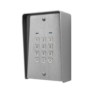 Videx 8901-S 8000 Series, Low Current 3 Code 3 Relay Keypad with Blue Backlit Buttons, Stainless Steel Finish, Surface Mount, (Replaces VX800NS (21PS))