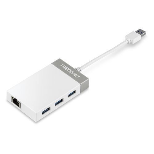 TRENDnet TU3-ETGH3 USB 3.0 to Gigabit Adapter with USB Hub