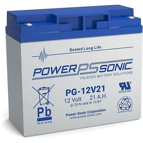 Power Sonic PG-12V150 PG Series, 12V, 21Ah, 6-Cell, Sealed Lead Acid Rechargable Battery, 20 hr Rate Capacity