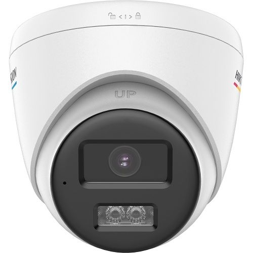 Hikvision DS-2CE72KF0T-LTS(2.8mm)(O-STD) ColorVu Series 3K Two-Way Audio Turret Camera, 2.8mm Fixed Lens, White