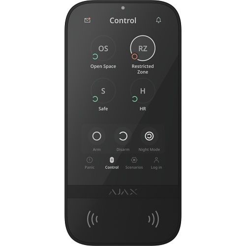 Ajax 149673.148.BL1 Superior KeyPad TouchScreen G3 Jeweller, Black