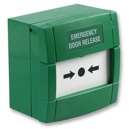 KAC M3A-G000SF-STCK-12 Green Call Point with Emergency Door Release Text