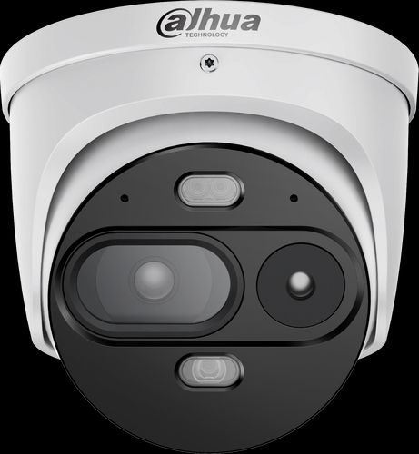 Dahua DHI-TPC-DF1241-LB3F4-DW-S8-V1 Eureka Series 4MP Hybrid Thermal Mini Turret IP Camera, 3.5mm Thermal Lens, 4mm Visible Fixed Lens