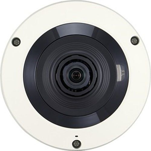 Hanwha XNF-8010R X Series, WDR 4MP 1.6mm Fixed Lens, IR 15M IP Fisheye Camera, White