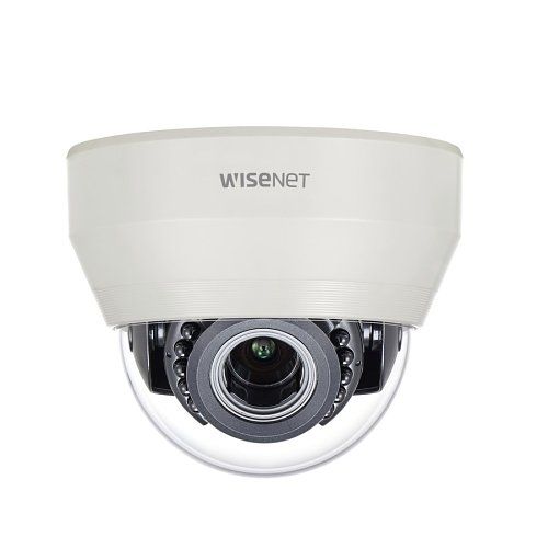 Hanwha HCD-6080R HD Plus Series, 2MP WDR HDoC Dome Camera, 3.2-10mm Motorized Lens, IR 20M, White