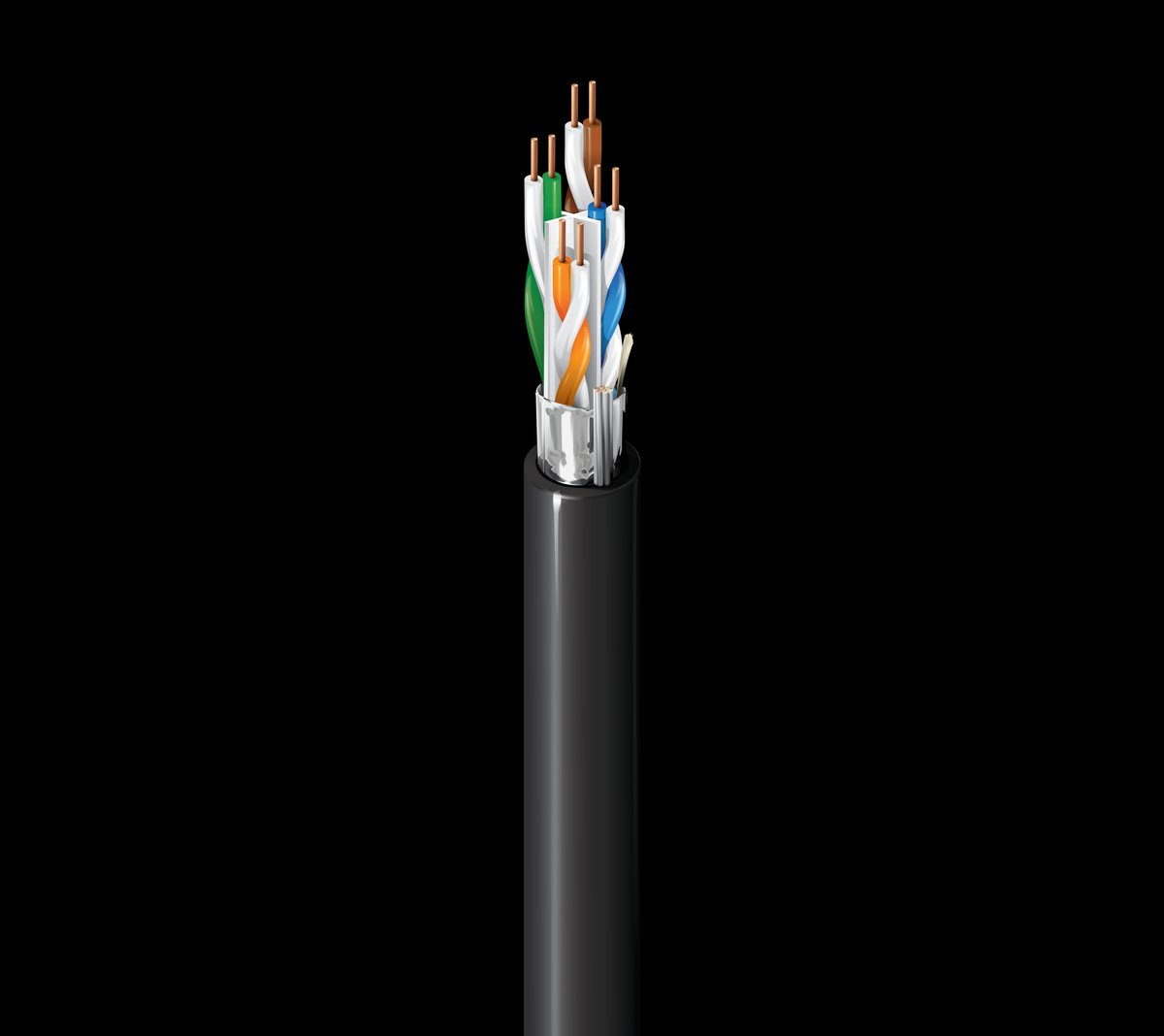 Belden 10GXW53 0081000 10GXW13 CAT6 F/UTP 4-Pair Cable, CMP, 10GXW Series, 1000' Reel, Gray
