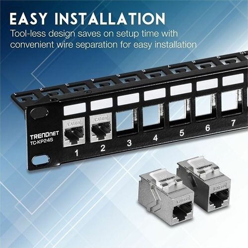 TRENDnet TC-KC06C6A CAT6A RJ-45 Keystone Inline Coupler, 6-Pack