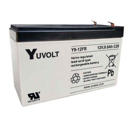 Yuasa Y9-12/187/FR/Box Yuvolt Series, Sealed Lead Acid Yuvolt Battery, 12V 9Ah