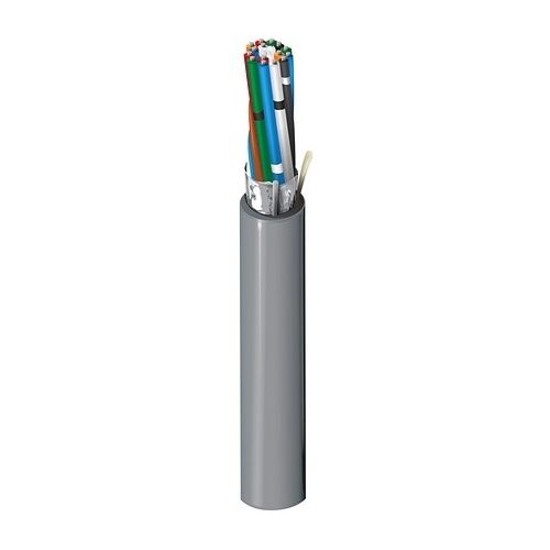 Belden 9541.01152 24-15 Computer EIA RS-232 Stranded Cable, TC, Semi-Rigid PVC Insulation, Overall Beldfoil Shield, PVC Jacket, 152m Reel, Chrome