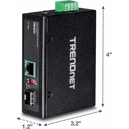 TRENDnet TI-UF11SFP Industrial SFP to Gigabit UPoE Media Converter
