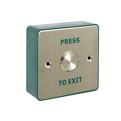 Securefast AEB503-B Stainless Steel Exit Button with Back Box, 12-24V DC, (Replaces XB/SS/PTE/GBB)