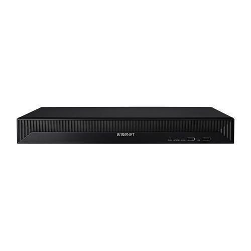 Hanwha QRN-1630S Q Series, 8MP 16-Channel 128Mbps 2 SATA NVR with 16 PoE Ports, Black
