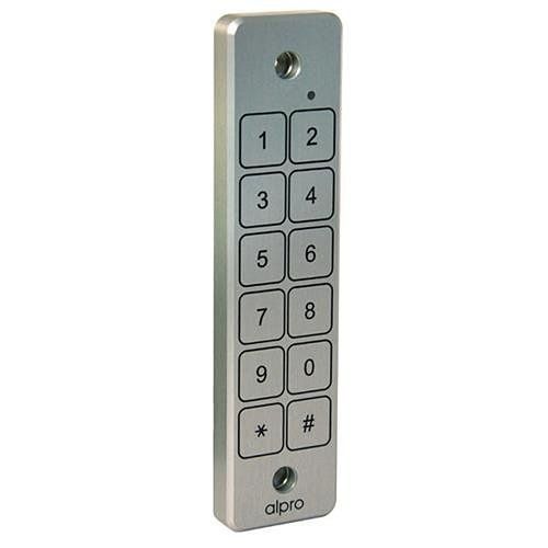 Alpro AS-626S-200 Slim Waterproof Keypad, Surface Mount, 200 Users, Bright Aluminum