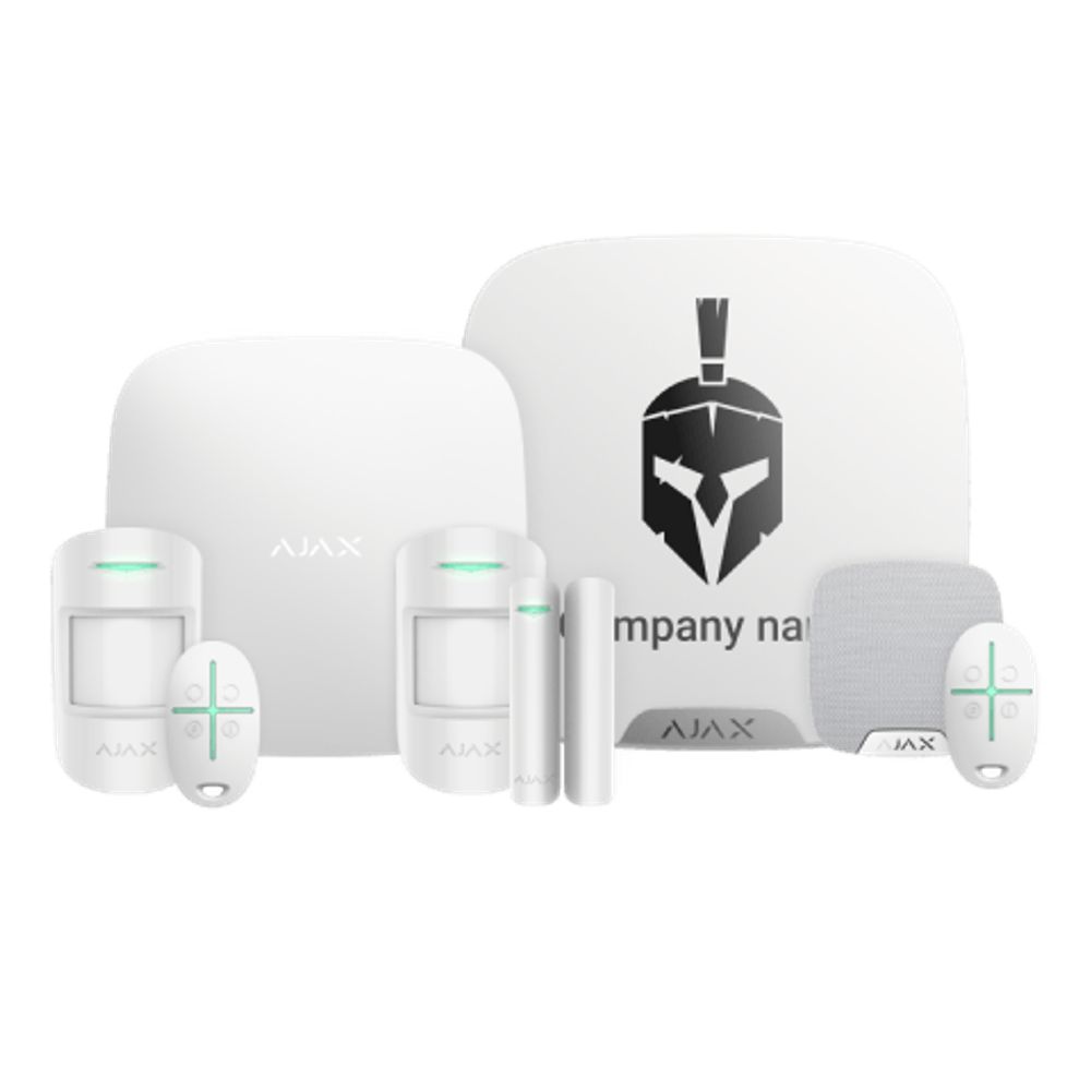 Ajax 35651.114.WH1.V2 Baseline Kit 2 Wireless Security System Kit with Hub 2 2G, 2 MotionProtect U, DoorProtect U, 2 SpaceControl, HomeSiren U, StreetSiren DoubleDeck, White