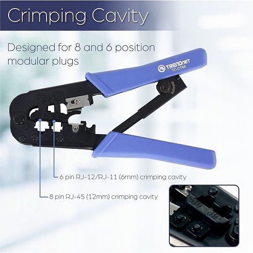 TRENDnet TC-CT68 RJ-11/RJ-45 Crimp/Cut/Strip Tool
