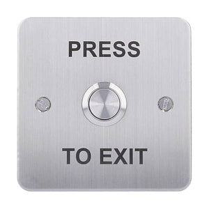 CDVI RTE-SS Stainless Steel Exit Button, square, Surface Mount