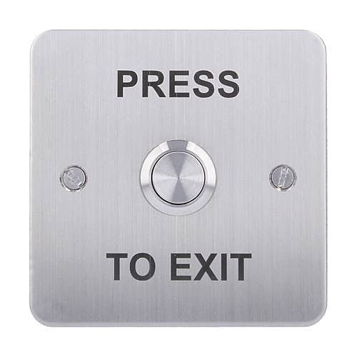 CDVI RTE-SS Stainless Steel Exit Button, square, Surface Mount