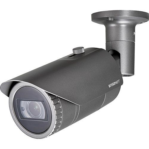Hanwha QNO-6082R Q Series, WDR IP66 2MP 3.2-10mm Motorized Varifocal Lens, IR 30M IP Bullet Camera, Grey